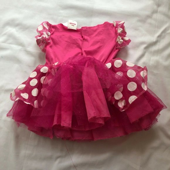 Disney Junior Minnie Kids Baby Girl's Set of 2 Dress Red Pink Polka Dot Size 2 T - Picture 3 of 12